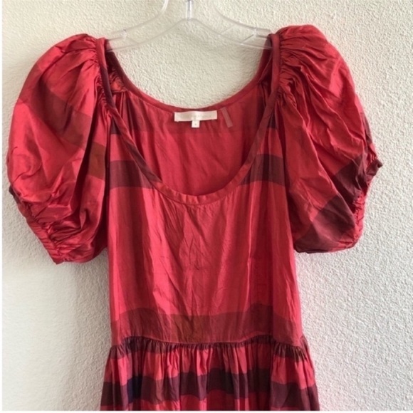 LoveShackFancy Lais Silk Midi Dress Ruby Red - Picture 4 of 10